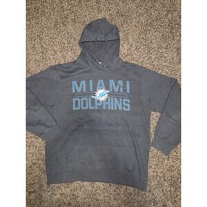 Majestic Miami Dolphins NFL Hoodie Pullover Mens Medium Sz M Retro Logo